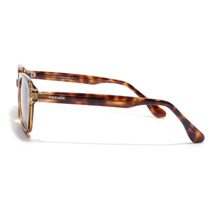 Wayfarer Polarized Sunglasses for Men & Women (Black Lens | Demi Brown Frame - PMG7908)