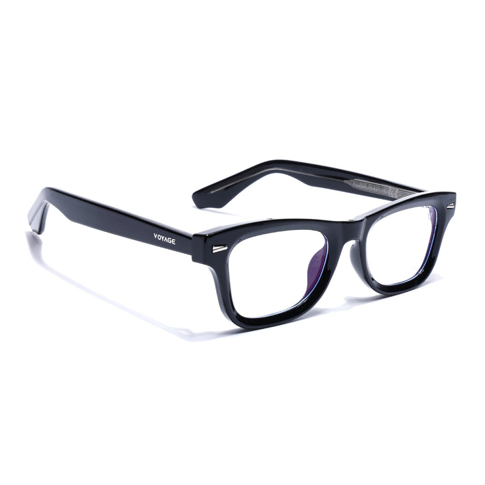 Voyage Black Wayfarer Eyeglasses for Men & Women (KG2529FMG8040)