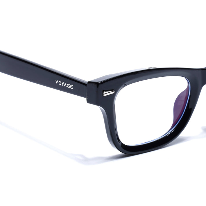 Voyage Black Wayfarer Eyeglasses for Men & Women (KG2529FMG8040)
