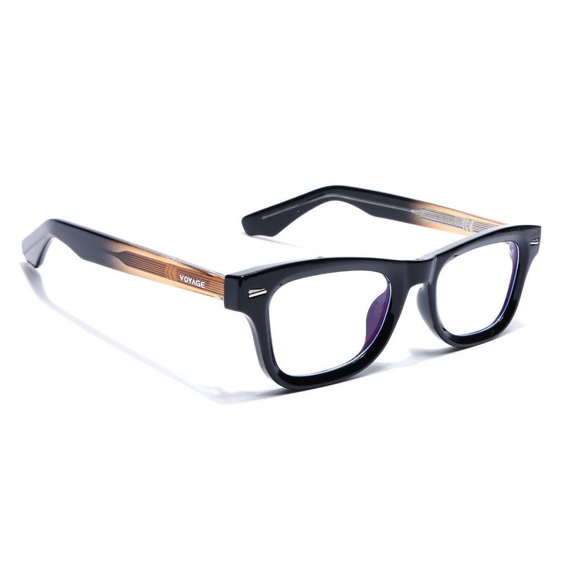 Voyage Black Wayfarer Eyeglasses for Men & Women (KG2529FMG8041)