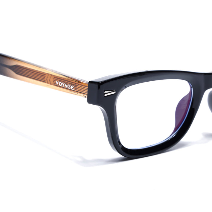 Voyage Black Wayfarer Eyeglasses for Men & Women (KG2529FMG8041)