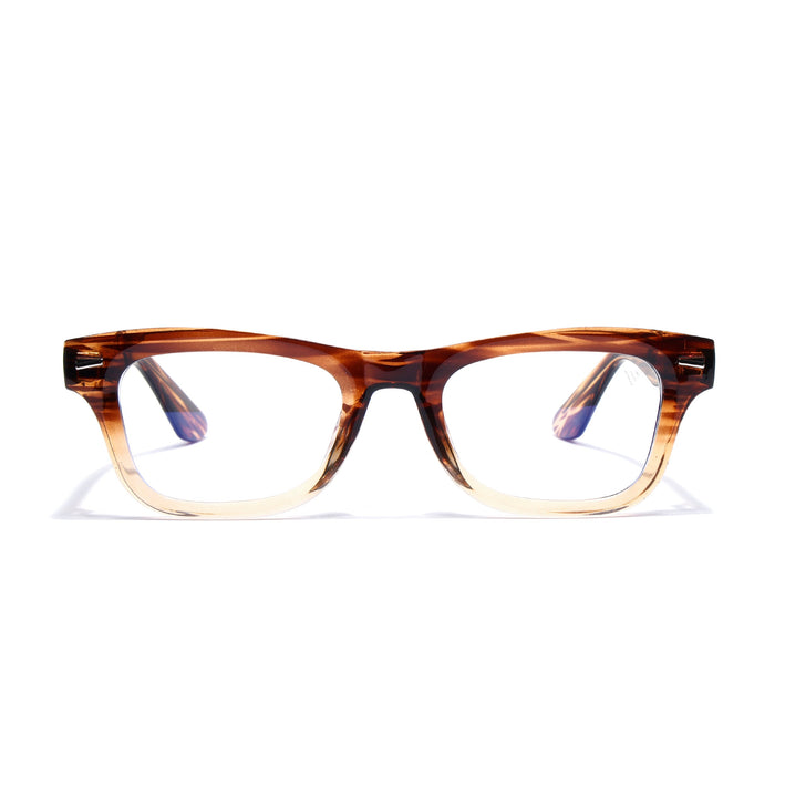 Voyage Brown Wayfarer Eyeglasses for Men & Women (KG2529FMG8043)