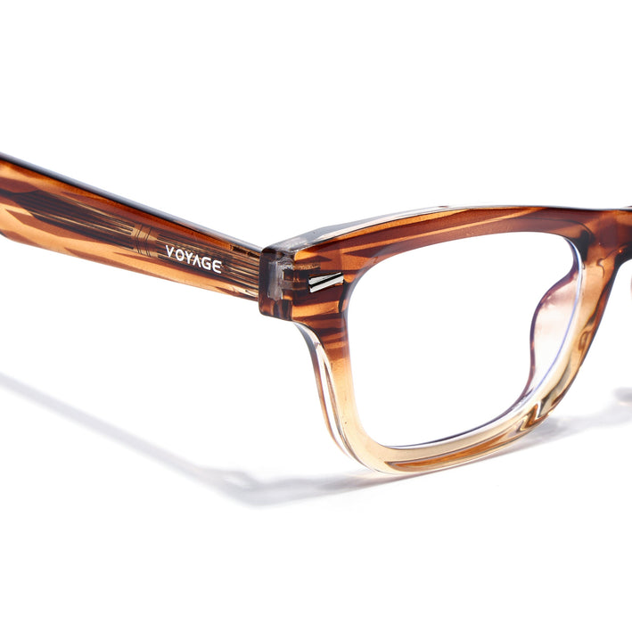 Voyage Brown Wayfarer Eyeglasses for Men & Women (KG2529FMG8043)