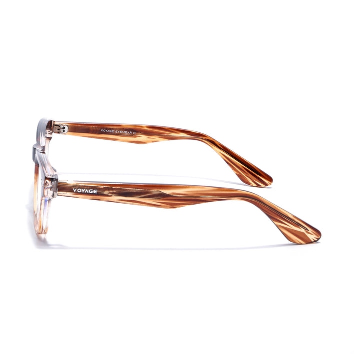 Voyage Brown Wayfarer Eyeglasses for Men & Women (KG2529FMG8043)