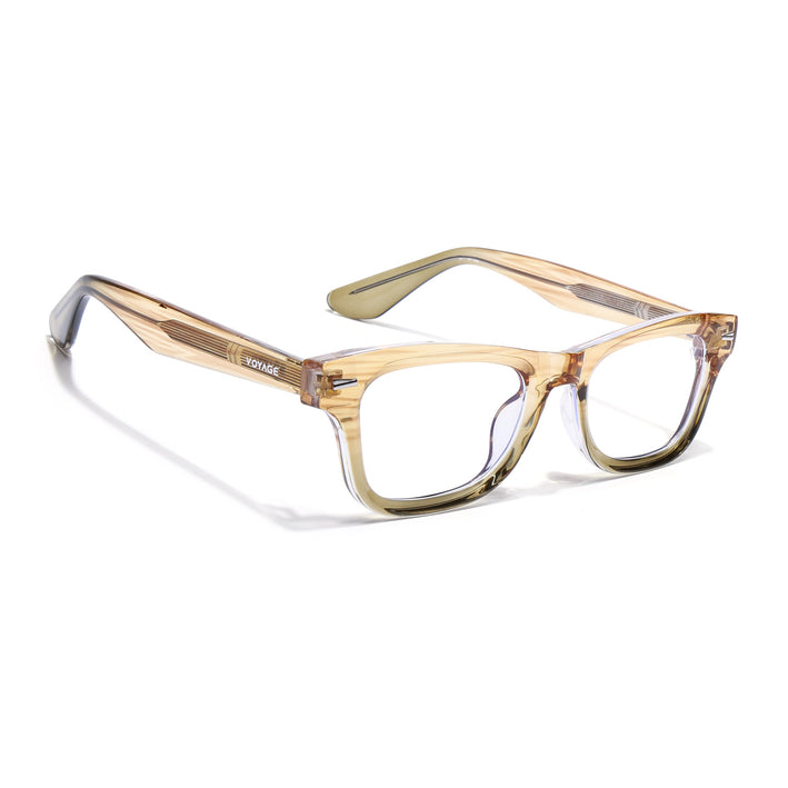 Voyage Light Brown Wayfarer Eyeglasses for Men & Women (KG2529FMG8044)