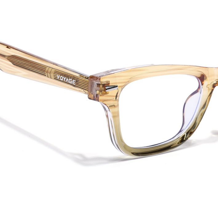 Voyage Light Brown Wayfarer Eyeglasses for Men & Women (KG2529FMG8044)