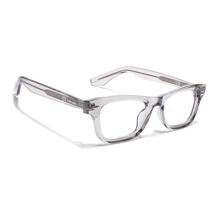 Voyage Grey Wayfarer Eyeglasses for Men & Women (KG2529FMG8045)