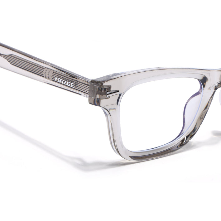 Voyage Grey Wayfarer Eyeglasses for Men & Women (KG2529FMG8045)