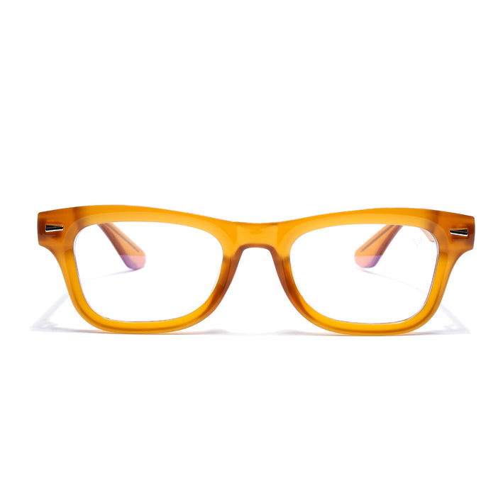 Voyage Orange Wayfarer Eyeglasses for Men & Women (KG2529FMG8046)