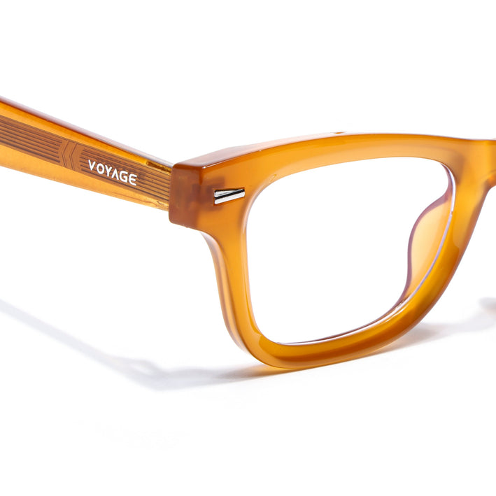 Voyage Orange Wayfarer Eyeglasses for Men & Women (KG2529FMG8046)