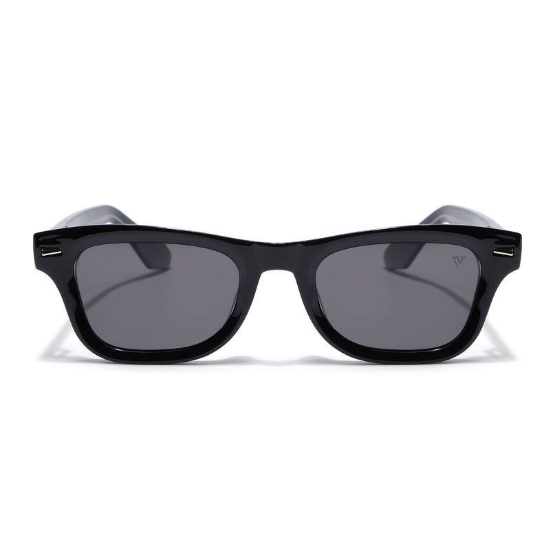 Wayfarer Polarized Sunglasses for Men & Women (Black Lens | Black Frame - PMG7883)