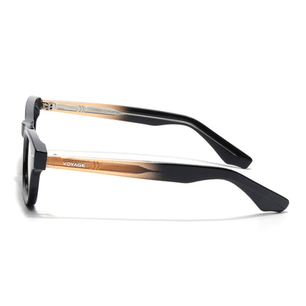 Wayfarer Polarized Sunglasses for Men & Women (Light Brown Lens | Black Frame - PMG7884)