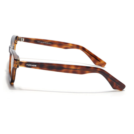 Wayfarer Polarized Sunglasses for Men & Women (Brown Lens | Demi Brown Frame - PMG7885)