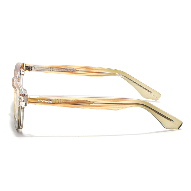 Wayfarer Polarized Sunglasses for Men & Women (Green Lens | Light Brown Frame - PMG7887)