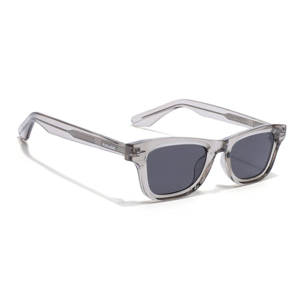 Wayfarer Polarized Sunglasses for Men & Women (Black Lens | Grey Frame - PMG7888)