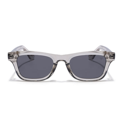 Wayfarer Polarized Sunglasses for Men & Women (Black Lens | Grey Frame - PMG7888)