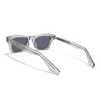 Wayfarer Polarized Sunglasses for Men & Women (Black Lens | Grey Frame - PMG7888)