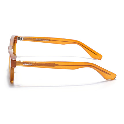 Wayfarer Polarized Sunglasses for Men & Women (Green Lens | Orange Frame - PMG7889)