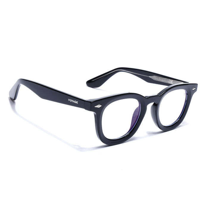 Voyage Black Wayfarer Eyeglasses for Men & Women (KG2530FMG8033)