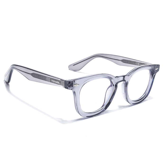 Voyage Grey Wayfarer Eyeglasses for Men & Women (KG2530FMG8034)