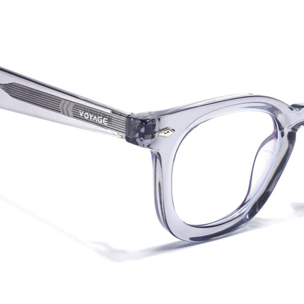Voyage Grey Wayfarer Eyeglasses for Men & Women (KG2530FMG8034)
