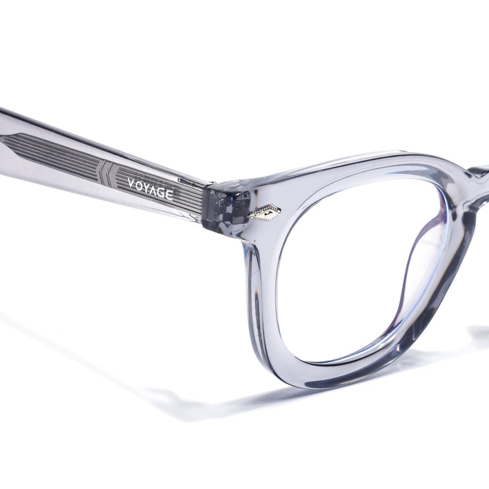 Voyage Grey Wayfarer Eyeglasses for Men & Women (KG2530FMG8034)
