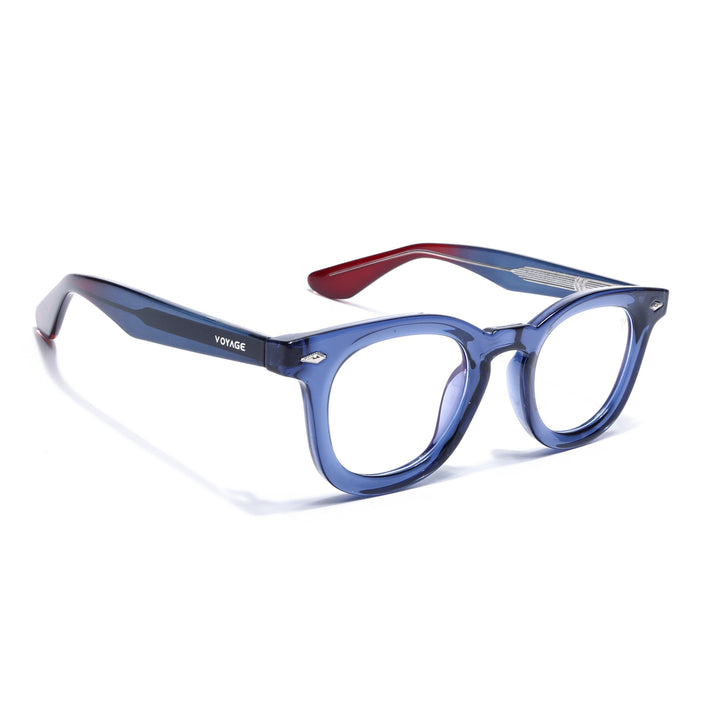 Voyage Blue Wayfarer Eyeglasses for Men & Women (KG2530FMG8036)