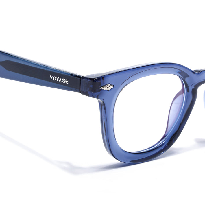 Voyage Blue Wayfarer Eyeglasses for Men & Women (KG2530FMG8036)