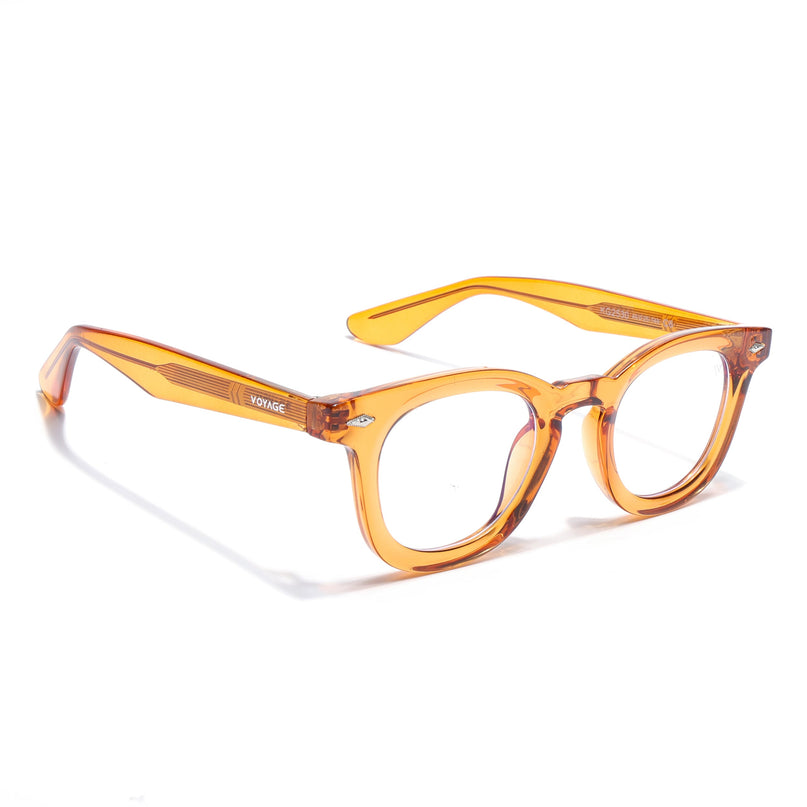 Voyage Orange Wayfarer Eyeglasses for Men & Women (KG2530FMG8038)
