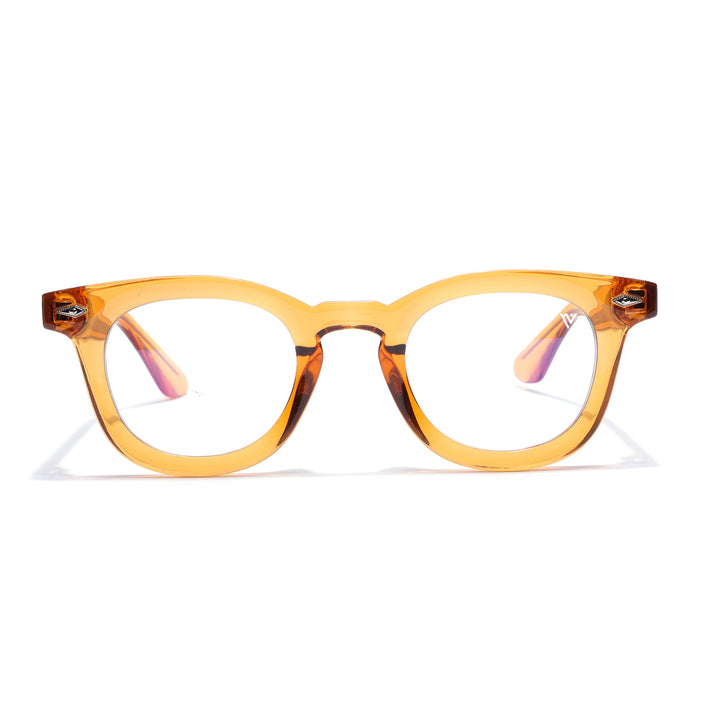 Voyage Orange Wayfarer Eyeglasses for Men & Women (KG2530FMG8038)