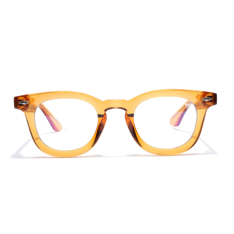 Voyage Orange Wayfarer Eyeglasses for Men & Women (KG2530FMG8038)