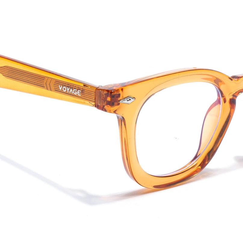 Voyage Orange Wayfarer Eyeglasses for Men & Women (KG2530FMG8038)