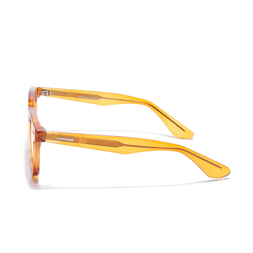 Voyage Orange Wayfarer Eyeglasses for Men & Women (KG2530FMG8038)