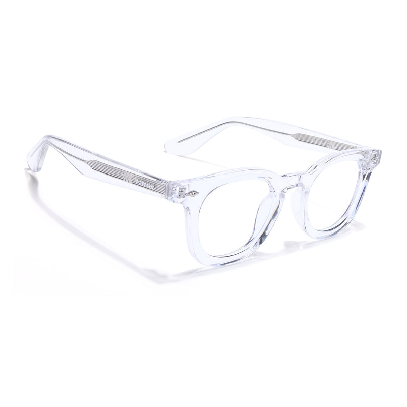 Voyage Transparent Wayfarer Eyeglasses for Men & Women (KG2530FMG8039)