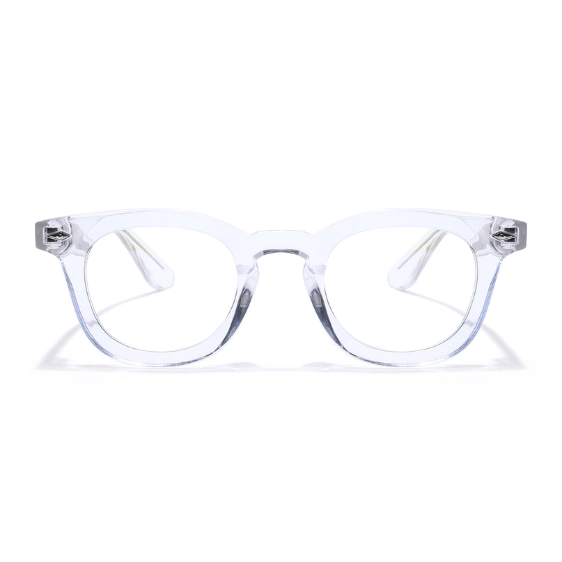 Voyage Transparent Wayfarer Eyeglasses for Men & Women (KG2530FMG8039)