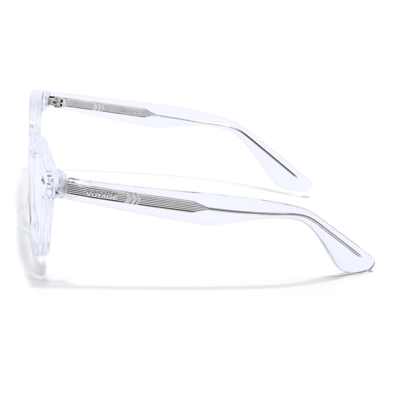 Voyage Transparent Wayfarer Eyeglasses for Men & Women (KG2530FMG8039)