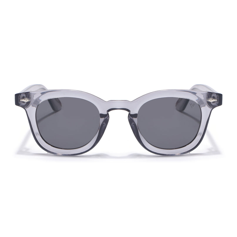 Wayfarer Polarized Sunglasses for Men & Women (Black Lens | Grey Frame - PMG7985)