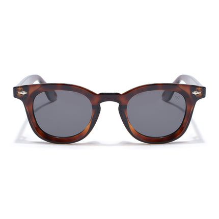 Wayfarer Polarized Sunglasses for Men & Women (Black Lens | Demi Brown Frame - PMG7986)