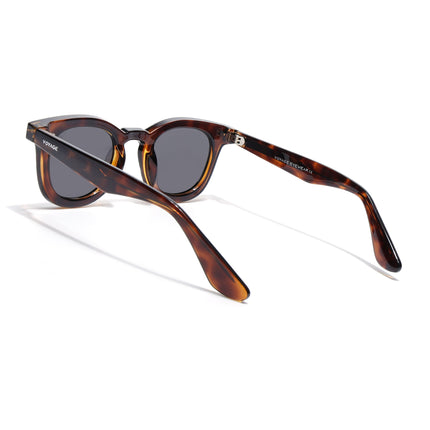 Wayfarer Polarized Sunglasses for Men & Women (Black Lens | Demi Brown Frame - PMG7986)
