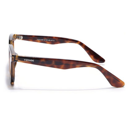 Wayfarer Polarized Sunglasses for Men & Women (Black Lens | Demi Brown Frame - PMG7986)