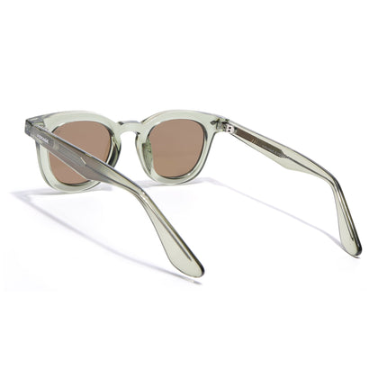 Wayfarer Polarized Sunglasses for Men & Women (Brown Lens | Green Frame - PMG7988)