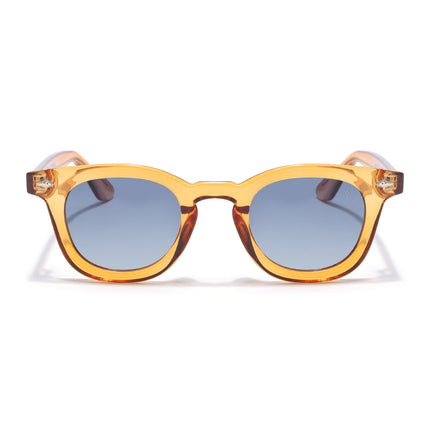 Wayfarer Polarized Sunglasses for Men & Women (Black Lens | Orange Frame - PMG7989)