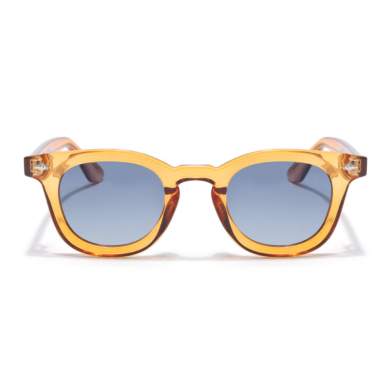 Wayfarer Polarized Sunglasses for Men & Women (Black Lens | Orange Frame - PMG7989)