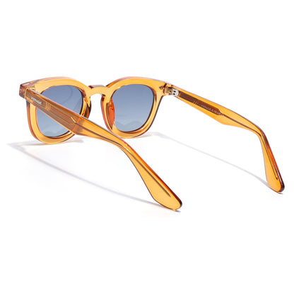 Wayfarer Polarized Sunglasses for Men & Women (Black Lens | Orange Frame - PMG7989)