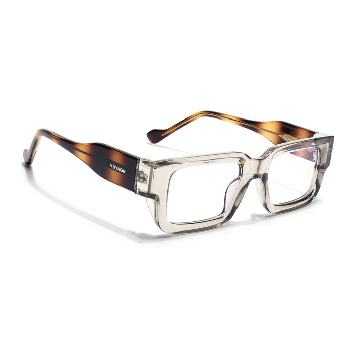 Voyage Brown Rectangle Eyeglasses for Men & Women (KG2540FMG8004)