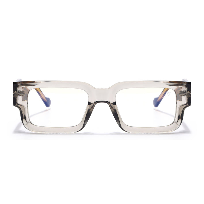 Voyage Brown Rectangle Eyeglasses for Men & Women (KG2540FMG8004)