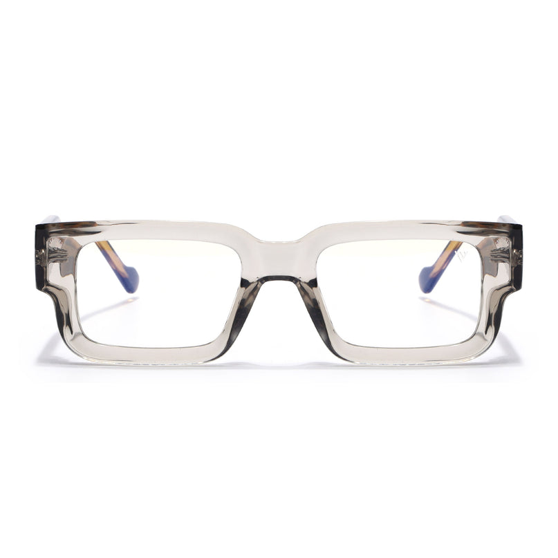 Voyage Brown Rectangle Eyeglasses for Men & Women (KG2540FMG8004)