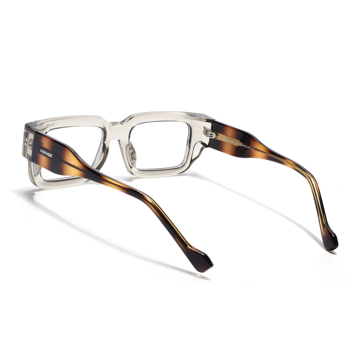 Voyage Brown Rectangle Eyeglasses for Men & Women (KG2540FMG8004)