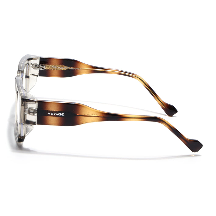 Voyage Brown Rectangle Eyeglasses for Men & Women (KG2540FMG8004)
