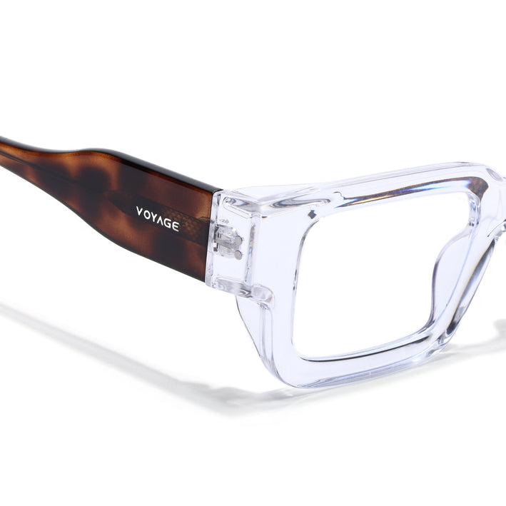 Voyage Transparent Rectangle Eyeglasses for Men & Women (KG2540FMG8005)